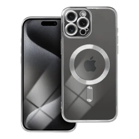 ELECTRO MAG COVER dėklas telefonui suderinamas su Magnetiniu IPHONE 15 Pro Max sidabrinis