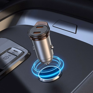 Įkroviklis automobilinis Hoco NZ16B 45W (2xUSB-C) juodas