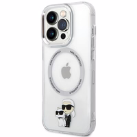 Karl Lagerfeld dėklas iPhone 13 Pro 6,1" KLHMP13LHNKCIT skaidrus kietas dėklas Magsafe IML NFT Karl & Choupette