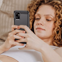 Anglies dėklas Motorola Moto G Power 2023 lankstus silikoninis anglies dangtelis juodas