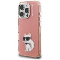 Karl Lagerfeld IML Aquarelle Choupette & Logo iPhone 16 Pro deklas - rozinis