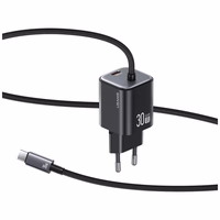 Tinklo įkroviklis USAMS JC Series CC264 30W GaN Mini Fast Charge 2xUSB-C baltas