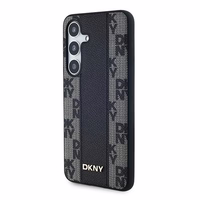 DKNY Odinis langeliais raštuotas magnetinis dėklas Samsung Galaxy S24 - juodas