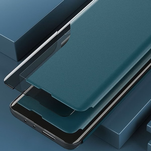 Dėklas telefonui Samsung Galaxy A72 4G mėlynas su stovu, Eco Leather View Case