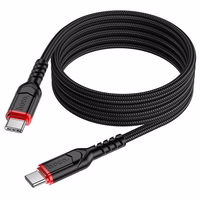 Kabelis USB C į USB C Hoco PD QC 3A 60W 1 m X59 juodas