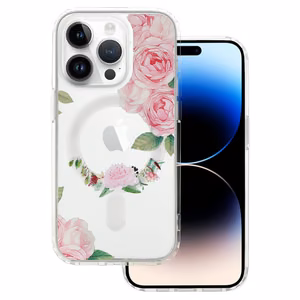 Tel Protect gėlių magnetinis dėklas telefonui iPhone 15 Pro, dizainas 1