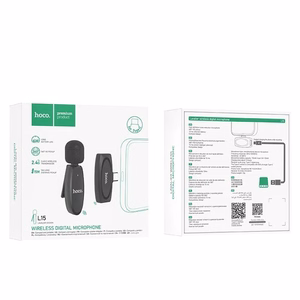 Bevielis skaitmeninis mikrofonas HOCO L15, prisegamas, USB Type-C