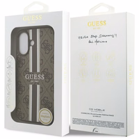 "Guess 4G Printed Stripes MagSafe" dėklas iPhone 17 - rudas