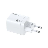 Wozinsky CGWCW 65W GaN sieninis įkroviklis USB-A / 2 x USB-C - baltas