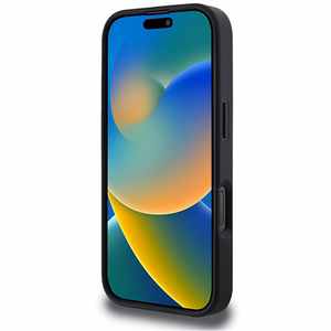 DKNY patikrinto rašto ir spausdintų dryžių dėklas telefonui iPhone 16 Pro Max - juodas