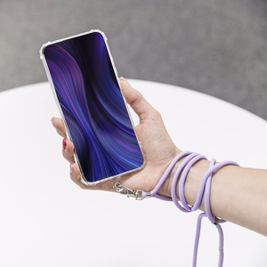 Universalus kaklo dirželis telefonams tamsiai mėlynas