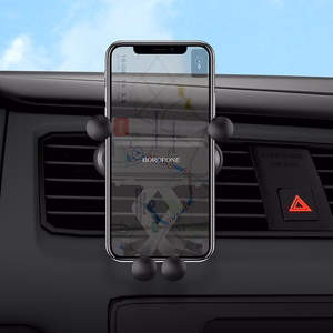 Automobilinis telefono laikiklis Borofone BH19 tvirtinamas ant ventiliacijos grotelių, juodas