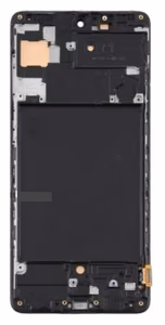 LCD screen Samsung A715 A71 2020 with touch screen and frame Black OLED (real size)