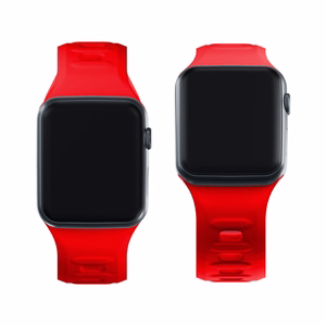 38/40/41/42 mm Red (small) - 3mk Silicone Watch Strap for Apple
