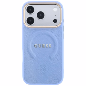 Dėklas, skirtas IPHONE 18 Pro/17 Pro suderinamas su „MagSafe“ (Saffiano Peony Ring) (spalva: šviesiai mėlyna)