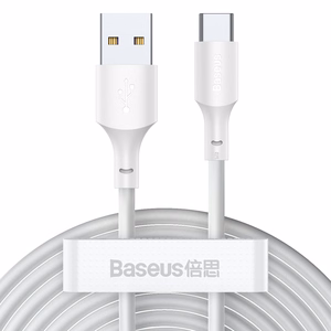 Cable kit (USB - USB Type C 2 pcs). Power Delivery Quick Charge 40W 5A 1.5m white