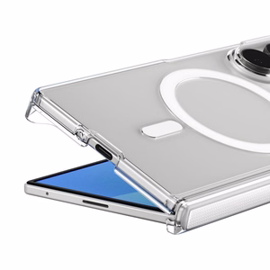 Spigen AirSkin Zero MagFit dėklas, skirtas Samsung Galaxy Z Fold8 Ultra – skaidrus ir baltas