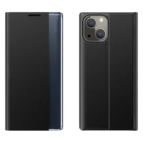 Sleep Case knygos tipo dėklas su išmaniu langu iPhone 13 mini juodas