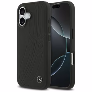 Mercedes Odinis Didelis Laurel Lapų Magnetinis Dėklas telefonui iPhone 17 - Juodas