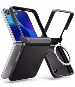 Ringke Onyx Flap MagSafe dėklas, skirtas Samsung Galaxy Z Flip 8 – juodas