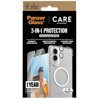 CARE by PanzerGlass Flagship 3in1 dėklas+stiklas+lęšis Samsung Galaxy S25 Edge - permatomas