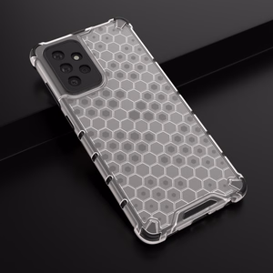 Honeycomb dėklas telefonui su TPU buferiu Samsung Galaxy A72 4G skaidrus