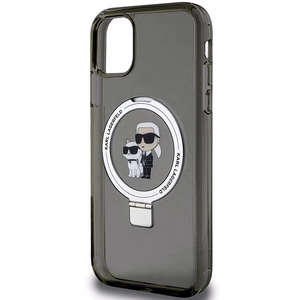 Karl Lagerfeld Ring Stand Karl&Choupette MagSafe чехол для iPhone 11 / Xr - чёрный