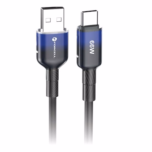 FORCELL F-ENERGY C352 kabelis USB A į Type C QC4.0 3A 66W Gradientinis 1 m juodas