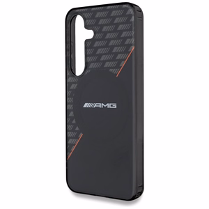 AMG Double Layer Rhombs MagSafe dėklas telefonui Samsung Galaxy S25 - juodas/raudonas (m)
