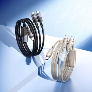 Kabelis 2in1 USB C į USB C / USB C Hoco 5A 100W 1,2 m U139 juodas