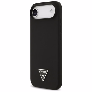 Guess Silikoninis Trikampio Logotipo Magnetinis dėklas telefonui iPhone 17 Air - juoda