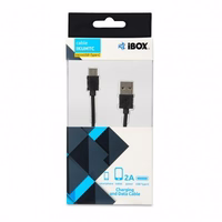 iBox IKUMTC USB kabelis 1 m USB 3.2 Gen 1 (3.1 Gen 1) USB A USB C Juoda
