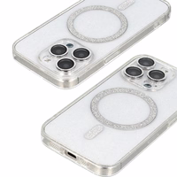 Glitter MagSafe Dėklas telefonui Iphone 11 skaidrus
