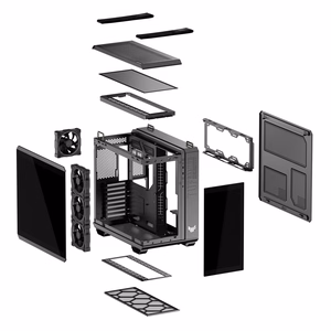 ASUS TUF GAMING GT502 Horizon TG ARGB Black „Midi Tower“ Juoda