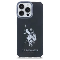 US Polo USHCP15XTPUHRBK iPhone 15 Pro Max 6.7" juoda/juoda Blizgus Didelis Logotipas