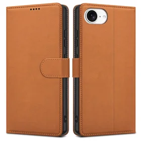 Dėklas Fancy Wallet Apple iPhone 12/12 Pro rudas
