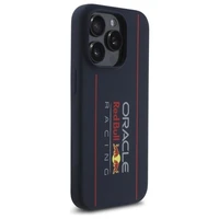 RED BULL dėklas telefonui IPHONE 15 Pro Max suderinamas su MagSafe RBHMP15X24SIOLRV (Silikoninis didelio dydžio vertikalus logotipas) mėlynas