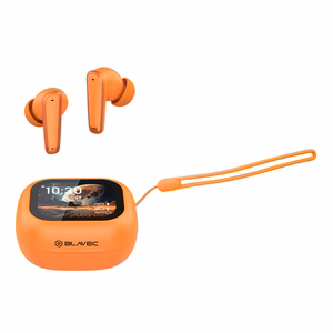 Blavec Bluetooth TWS Ausinės BW-07 Live su LCD ekranu (BW07L-O) oranžinės