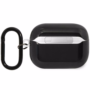 BMW BMAP222SOTK AirPods Pro 2 kartos dėklas juodas/juodas su trispalvėmis juostomis