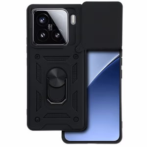 Slide Camera Armor dėklas telefonui Xiaomi 15 Pro 5G juodas