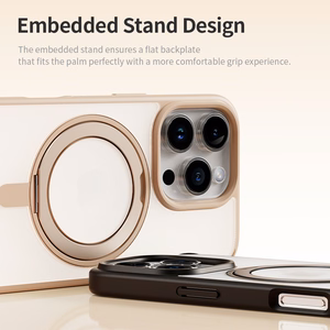 Rock Rotating Stand Soft Touch Series Magnetinis Iphone 16 Pro Max auksinis