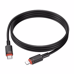 "Borofone" kabelis BX110 Beneficio - USB į "Lightning" - 2,4A 1 metras, juodas
