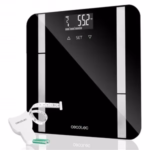 Cecotec Surface Precision 9450 Full Healthy – išmaniosios svarstyklės, iki 180 kg, 100 g tikslumas, juodos spalvos