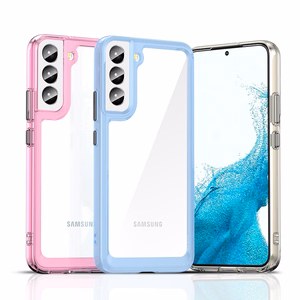 Outer Space dėklas telefonui Samsung Galaxy S23+ su lanksčiu rėmeliu mėlynas