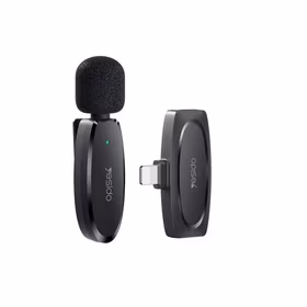 YESIDO MICROPHONE MEMS WITH CLIP KR12 LIGHTNING BELAIDIS 2,4GHz, juodas