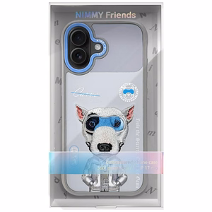 Nimmy Cool&Cute 2.0 nag dėklas iPhone 17 - pilkas