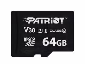 Patriot VX Series 64GB MicroSDXC V30 Class 10 UHS-I U3 4K UHD atminties kortelė PSF64GVX31MCX