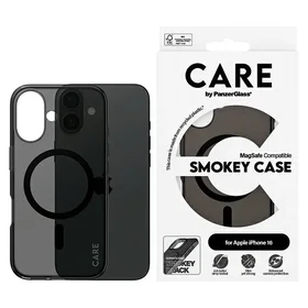 CARE by PanzerGlass Flagmano dėklas telefonui iPhone 16 6.1" dūminis/dūminis Magnetinis 1349