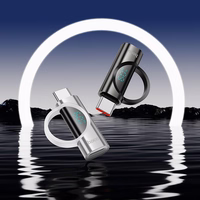 Adapteris USB-C į Lightning Hoco 3A 60W su skaitmenine indikacija UA32A sidabrinis