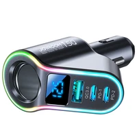 Joyroom greitas automobilinis įkroviklis 4in1 USB-A QC3.0 / 2xUSB-C PD 150W juodas (JR-CL21)